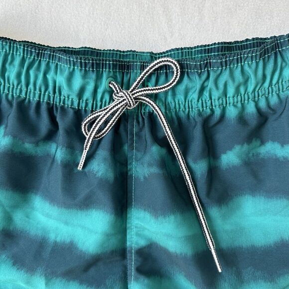 Speedo Men's‎ 5.5" Striped Swim Shorts - Green Small Trunks - Picture 6 of 8